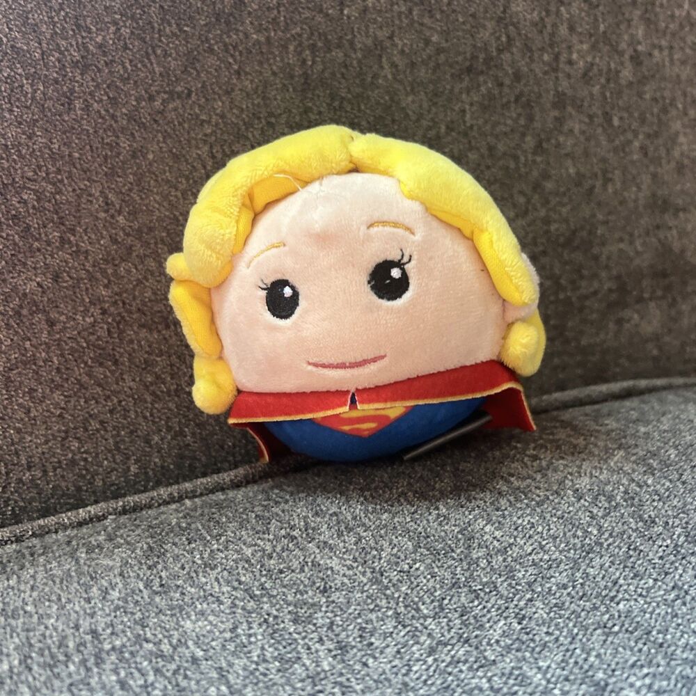 Hallmark DC Comics Fluffball ornament 4" Supergirl ball plush. Super-Girl